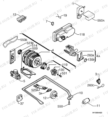 Взрыв-схема посудомоечной машины Zanker ZKS5430X - Схема узла Electrical equipment 268